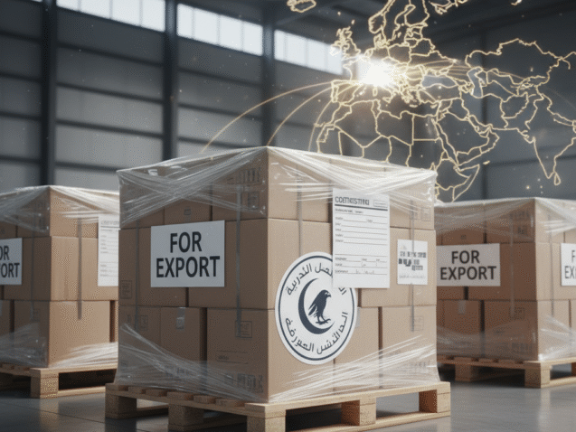 پالت‌های بسته‌بندی‌شده پک‌های پزشکی آماده صادرات به بازارهای منطقه‌ای.